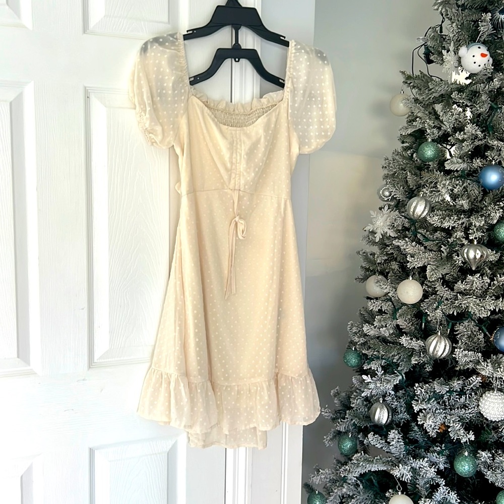 Cream brand new never worn summer dress size medium